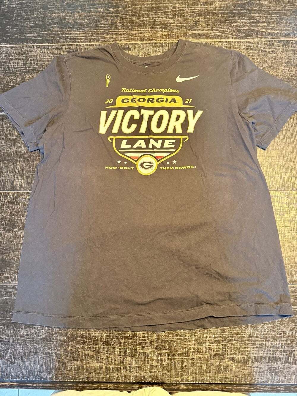 Nike Georgia Bulldogs 2021 National Champions Victory Lane T-Shirt Black XL